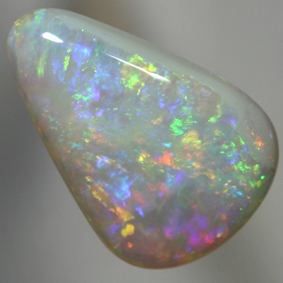 SOLID SEMI BLACK OPAL Sparkling gold fire, orange and yellow with green